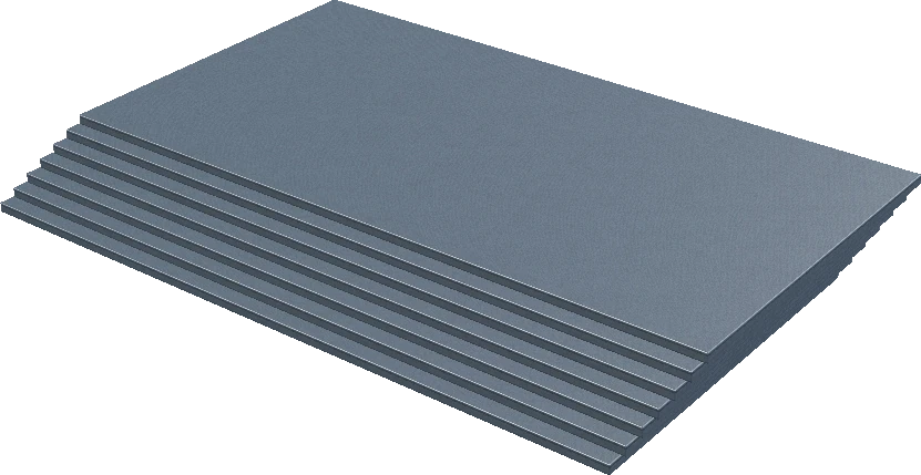 Illustrated stack of steel plates